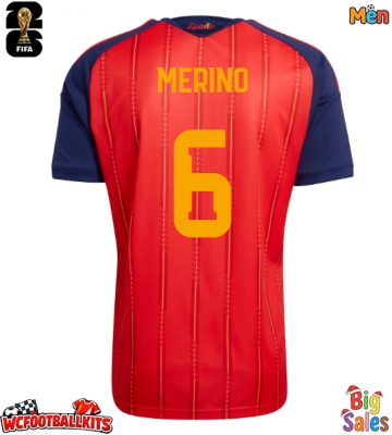 Spain Mikel Merino #6 Replica Home Stadium Shirt World Cup 2026 Short Sleeve